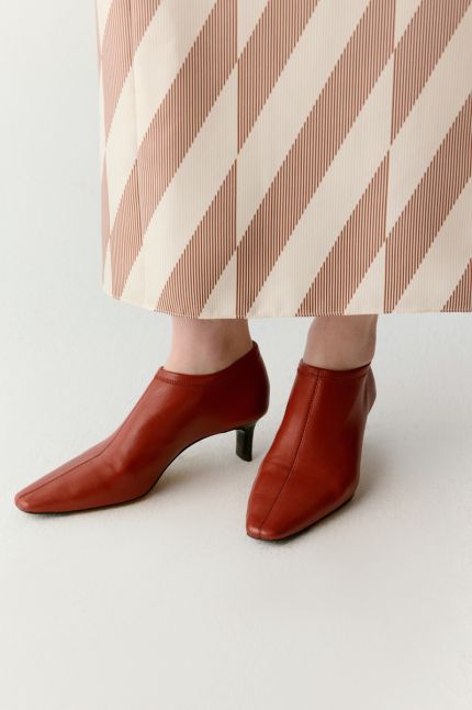 Bottines en cuir stretch