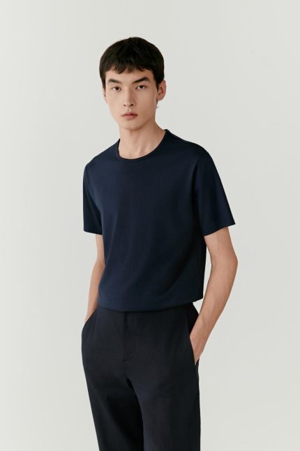 T-shirt col rond en coton