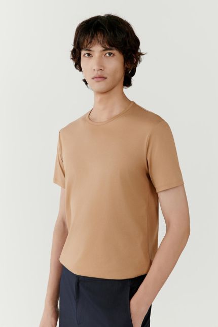 T-shirt col rond en coton