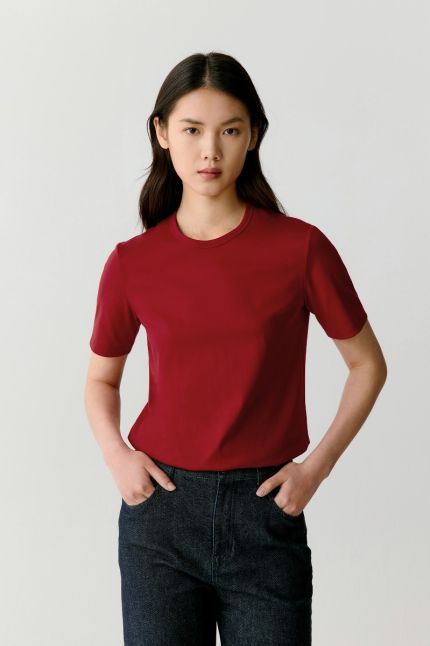 T-shirt en coton à col rond