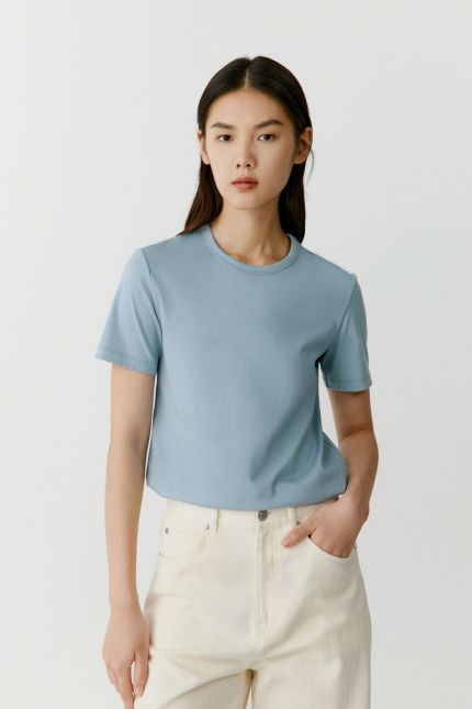 T-shirt en coton à col rond