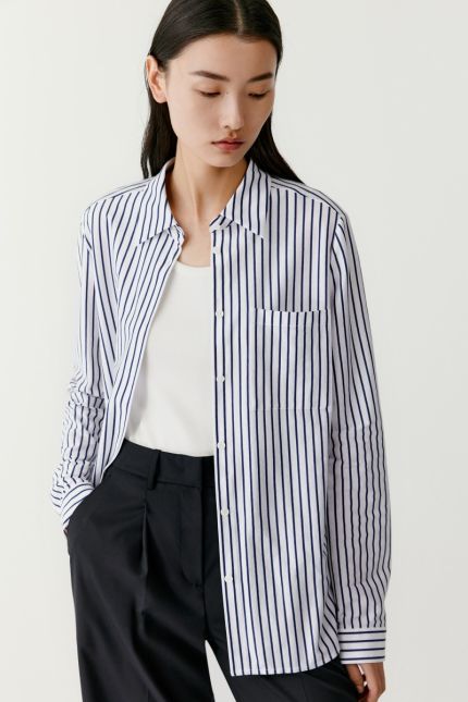 Chemise à rayures en coton