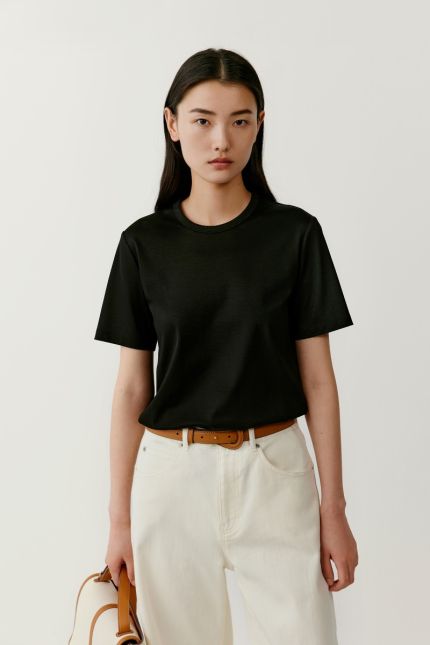 T-shirt en coton à col rond