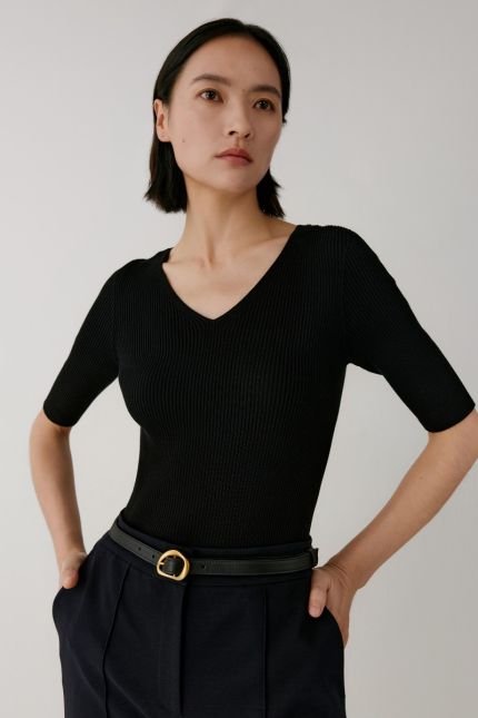 Ceinture Seed Small en cuir lisse