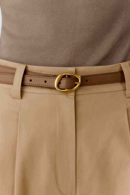 Ceinture Seed Small en cuir lisse