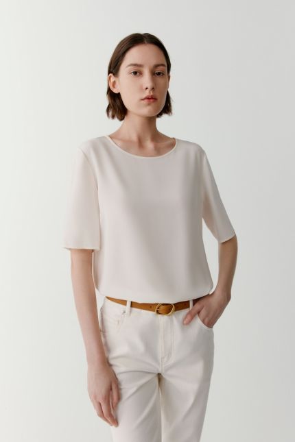 Blouse ample en soie