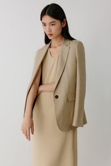 Blazer droit en lin