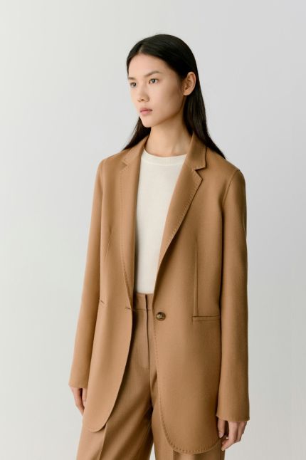 Veste en laine à simple boutonnage