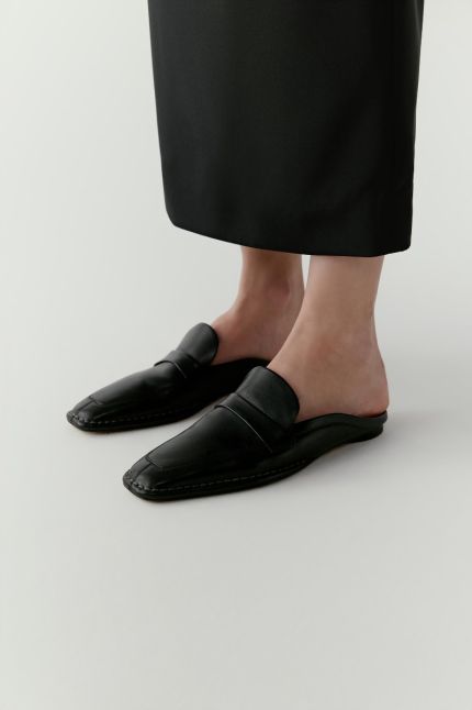 Mules en cuir